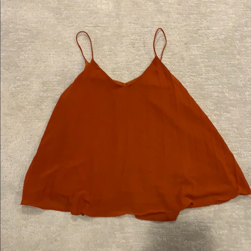 Dark Orange Red Tank Top